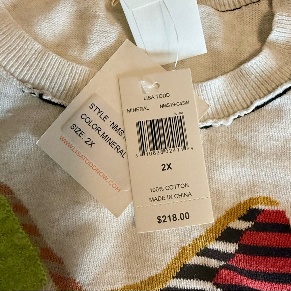 Lisa Todd Kool Kat Cat Sweater 2X - Picture 3 of 3